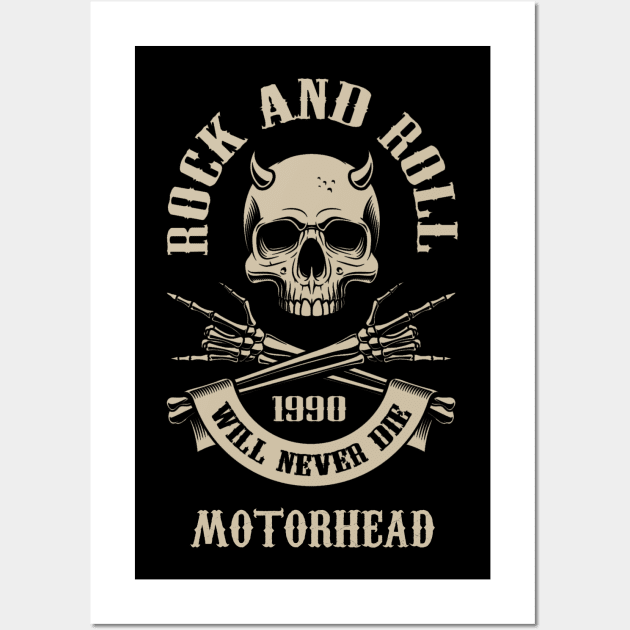 Never Die Motorhead Wall Art by Pantat Kering